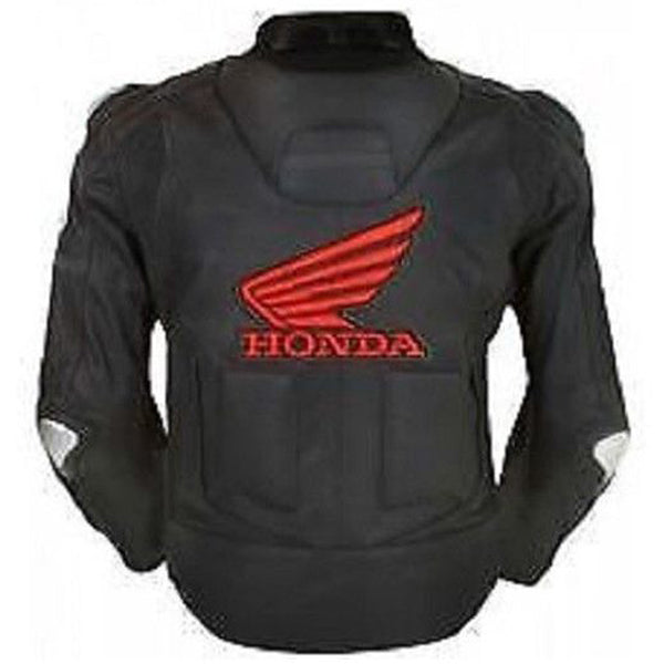 Black Honda Racing Motorbike Jacket - Men Motorbike Jackets - Image 2