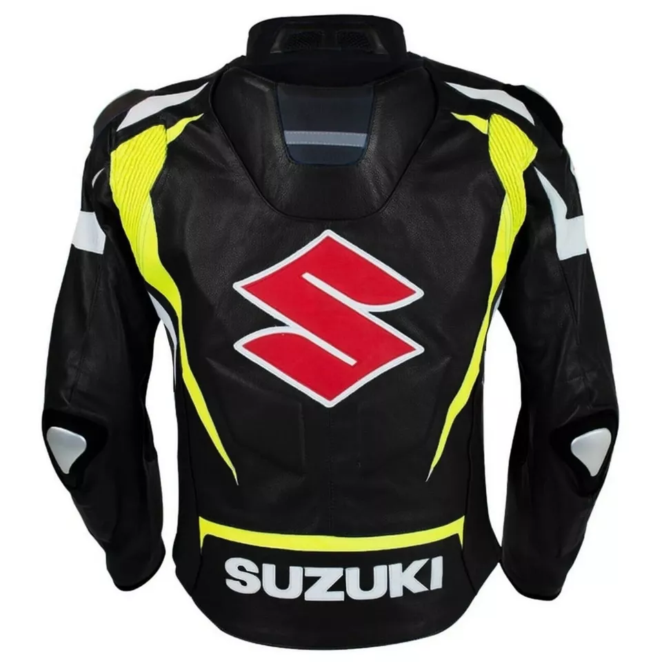 Men’s Cowhide Leather Suzuki Racing Jacket - Image 2