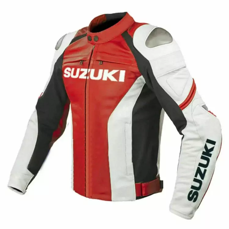 Suzuki Motorbike Racing Cowhide Leather Jacket